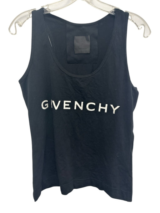 Givenchy Size M Black & White Cotton Blend Logo Racerback Tank Top Black & White / M