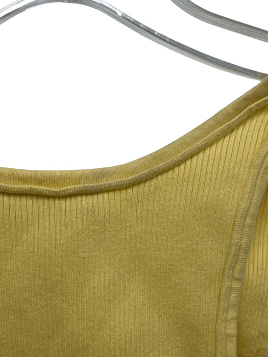 Celine Size S Yellow, White, Black Cotton Blend Ribbed Logo Band Crop sports bra Yellow, White, Black / S