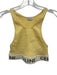 Celine Size S Yellow, White, Black Cotton Blend Ribbed Logo Band Crop sports bra Yellow, White, Black / S