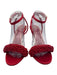 Vince Camuto Shoe Size 10 Red textile upper Beaded High Heel Ankle Strap Sandals Red / 10