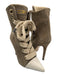 CRISTIANZEROTRE Shoe Size 40 Taupe & Cream Suede Pointed Toe High Heel Booties Taupe & Cream / 40