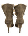 CRISTIANZEROTRE Shoe Size 40 Taupe & Cream Suede Pointed Toe High Heel Booties Taupe & Cream / 40
