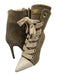 CRISTIANZEROTRE Shoe Size 40 Taupe & Cream Suede Pointed Toe High Heel Booties Taupe & Cream / 40