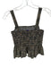 Madewell Size 00 Black & Tan Cotton Blend Sleeveless Polka Dot Smocked Top Black & Tan / 00