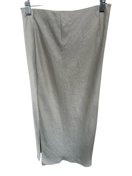 Madewell Size 0 Light Gray Recycled Polyester Elastic Waist Slit Maxi Skirt Light Gray / 0