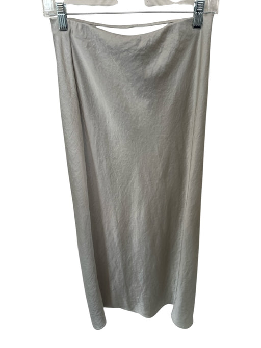 Madewell Size 0 Light Gray Recycled Polyester Elastic Waist Slit Maxi Skirt Light Gray / 0