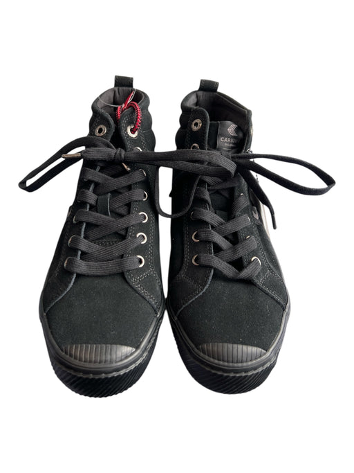 Cariuma Shoe Size 9 Black Suede High Top Lace Up Sneakers Black / 9