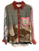 Me369 Size M Multi Viscose Long Sleeve Collar Chest Pocket Button Down Top Multi / M