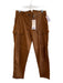 Summum Woman Size 38 Brown Linen Blend High Rise Zip Fly Cargo Pockets Pants Brown / 38
