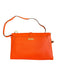 Milly Orange Leather envelope flap Gold Hardware Magnetic Close Cross Body Bag Orange / M