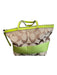 Coach Green & Brown Leather Silver Hardware Coach print Zip Close Bag Green & Brown / M