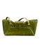 Monsac Green Leather Upper Crocodile Embossed Zip Close Magnetic Close Bag Green / M