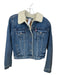 Levi's Size S Med Dark Wash Cotton Faux Shearling Denim Jacket Med Dark Wash / S