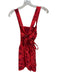 Free People Size XS Red Cotton Blend Cross Back Floral Tie Back Mini Dress Red / XS