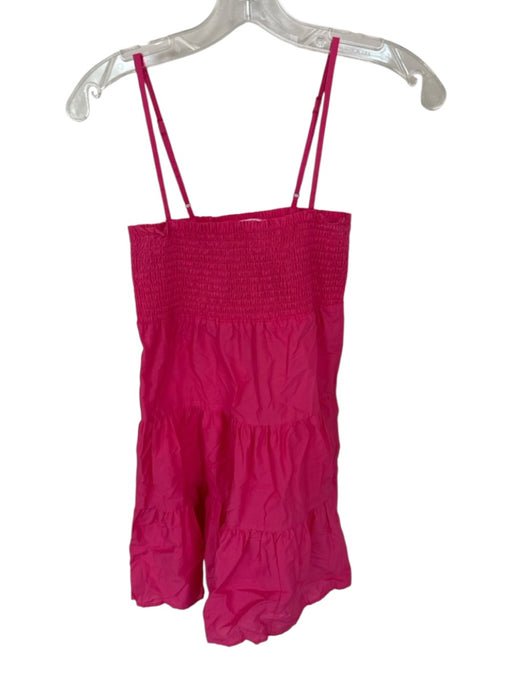 BB Dakota Size XS Hot pink Cotton Smocked Spaghetti Strap Tiered Mini Dress Hot pink / XS
