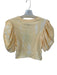All Saints Size S Yellow Cotton Puff Sleeves Tie Dye Top Yellow / S