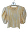 All Saints Size S Yellow Cotton Puff Sleeves Tie Dye Top Yellow / S