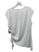 Amanda Uprichard Size L Cream Polyester Sleeveless V Neck Side Ruching Top Cream / L