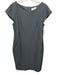 M.M. Lafleur Size 10 Gray No Fabric Tag Wide Neck Cap Sleeve Back Zip Dress Gray / 10
