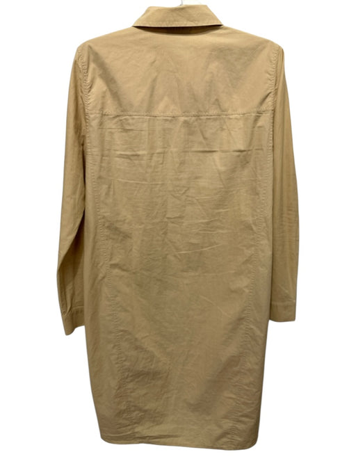 COS Size 10 Beige Cotton Collared Button Up Long Sleeve Shirt Dress Beige / 10