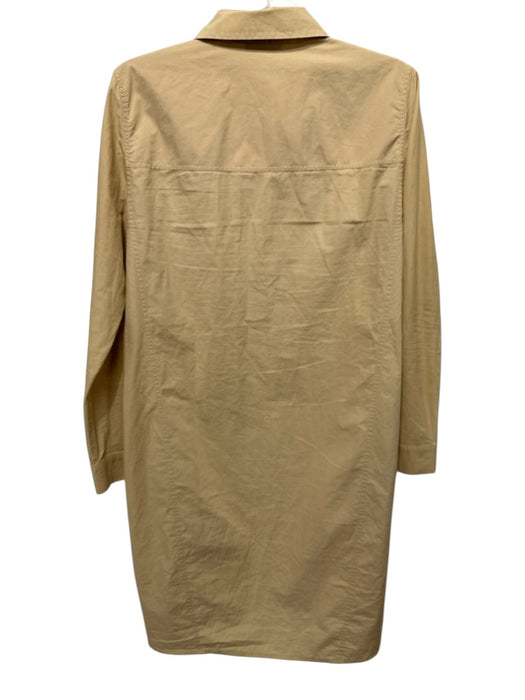 COS Size 10 Beige Cotton Collared Button Up Long Sleeve Shirt Dress Beige / 10