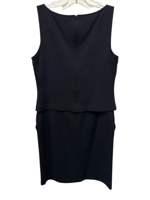 St. John Boutique Size 8 Black Wool Blend Sleeveless Front Pockets Dress Black / 8