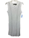 Tahari Size L White Viscose Blend Open Knit Sleeveless Ribbed Hem Dress White / L