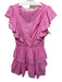 Loveshackfancy Size L Pink Cotton Ruffle Short Sleeve Floral Eyelet Tiered Dress Pink / L