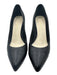 Chanel Shoe Size 38.5 Black Leather Upper Pointed Toe Toe Cap Heel Detail Pumps Black / 38.5