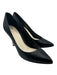 Chanel Shoe Size 38.5 Black Leather Upper Pointed Toe Toe Cap Heel Detail Pumps Black / 38.5