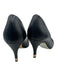 Chanel Shoe Size 38.5 Black Leather Upper Pointed Toe Toe Cap Heel Detail Pumps Black / 38.5