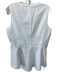 Veronica Beard Size 12 White Cotton Blend Sleeveless Square Neck Back Zip Top White / 12