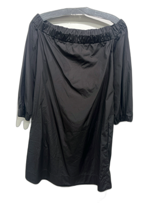 Akris Punto Size 10 Dark Brown Cotton Off Shoulder Elastic Top Darted Dress Dark Brown / 10