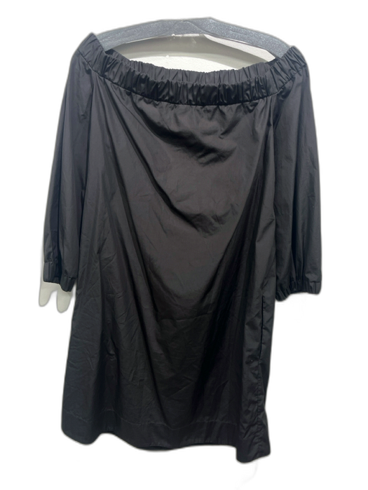 Akris Punto Size 10 Dark Brown Cotton Off Shoulder Elastic Top Darted Dress Dark Brown / 10