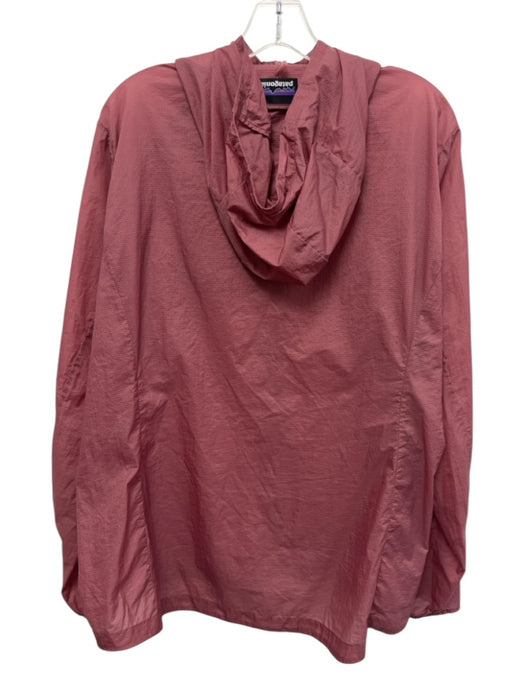 Patagonia Size Est L Mauve Pink Nylon Semi Sheer Zip Front Hooded Rain Jacket Mauve Pink / Est L