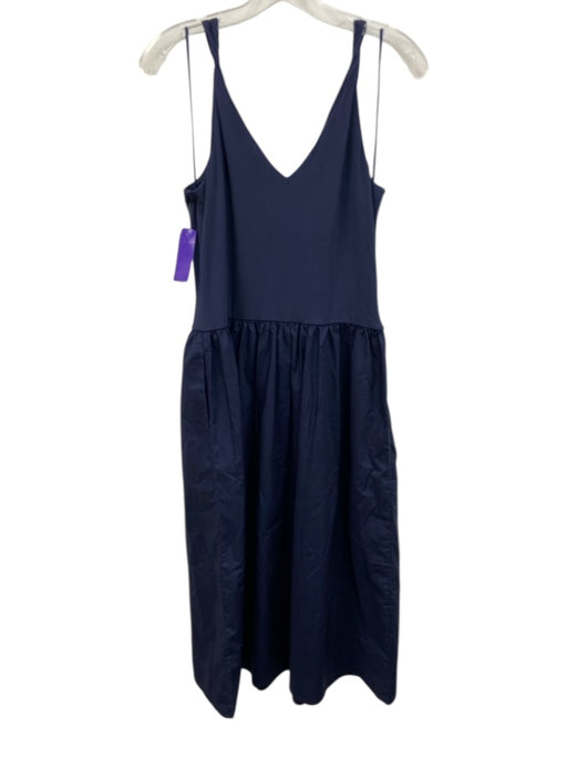 Rails Size L Navy Blue Modal Blend Fabric Block Sleeveless V Neck Dress Navy Blue / L