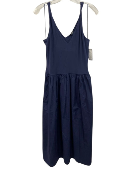 Rails Size L Navy Blue Modal Blend Fabric Block Sleeveless V Neck Dress Navy Blue / L