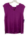 St. John Size M Fuchsia Purple Silk Blend Sleeveless V Neck Back Zip Top Fuchsia Purple / M