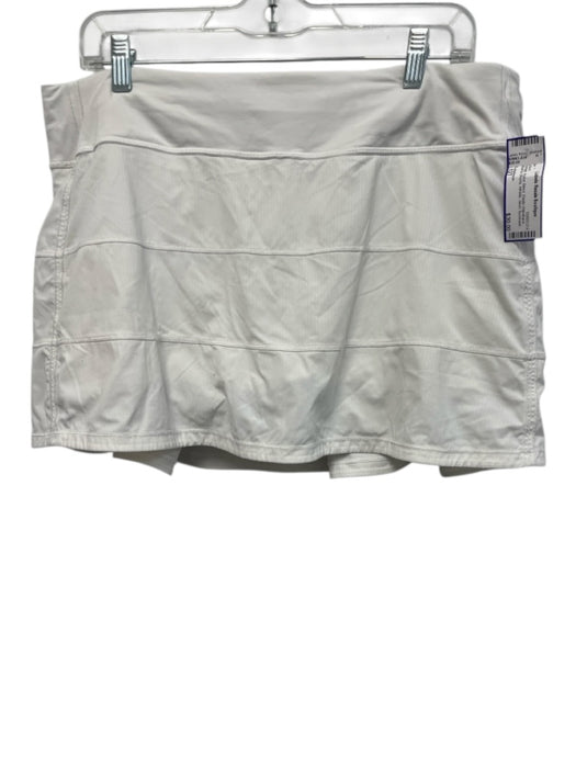 Lululemon Size 12T White Nylon Blend Elastic Waistband Built in Shorts Skirt White / 12T