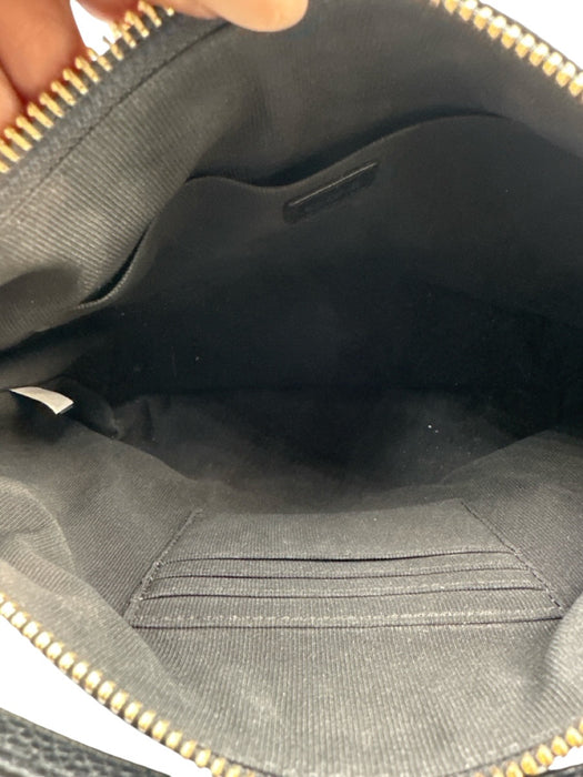 Furla Black Leather Gold Tone Hardware Slouchy Bag Black / Small
