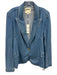 L'agence Size L Medium Wash Cotton & Polyester Denim Gold detail Jacket Medium Wash / L