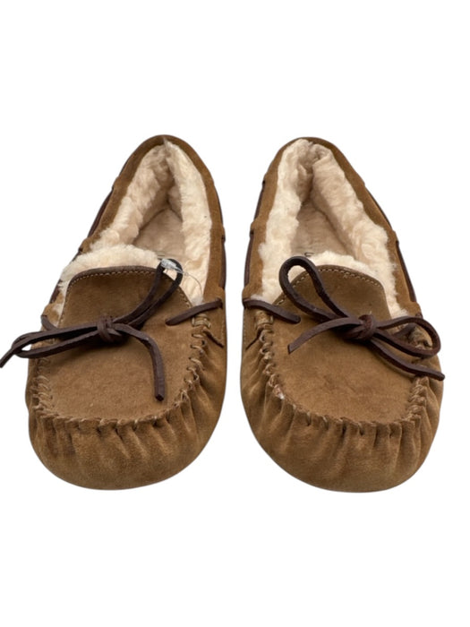 Ugg Shoe Size 10 Brown Sherpa Moccasin Leather Bow Suede Shoes Brown / 10