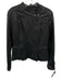 Blank NYC Size L Black Polyurethane Leather Button & Zip Front Jacket Black / L
