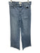 Frame Size 30 Light Wash Cotton Denim Wide Leg Raw Hem High Rise Jeans Light Wash / 30