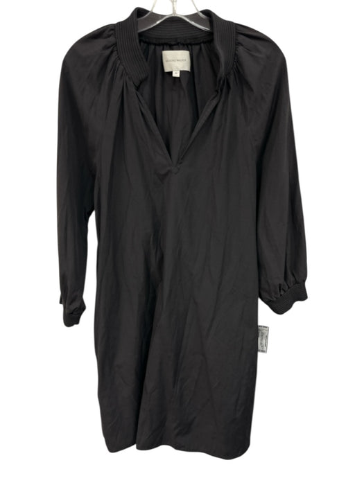 Brochu Walker Size M Black Polyester & Cotton Mini Puff 1/2 Sleeve V Neck Jeans Black / M