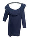 Likely Size 10 Navy Polyester Blend Off Shoulder Long Sleeve Mini Dress Navy / 10