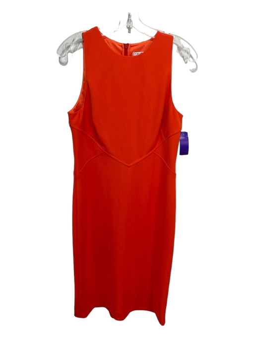 Trina Turk Size 8 Orange Polyester Sleeveless seam detail Back Zip Dress Orange / 8