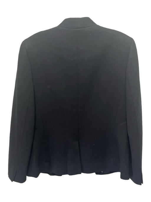 J. Crew Size 10 Black Viscose Blend Faux Pockets Blazer Jacket Black / 10