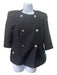 Pierre Balmain Size 42 Black Cotton Blend Textured Silver Buttons Jacket Black / 42