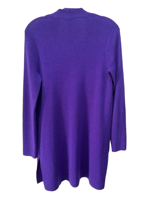 Eileen Fisher Size XS Purple Open Front Long Sleeve Slits Cardigan Purple / XS